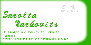 sarolta markovits business card